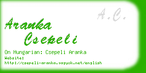 aranka csepeli business card